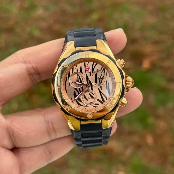 MICHELE Tahitian Jelly Bean Tiger Stripes Dial Ladies Watch Michele Tahitian Jelly Bean Tiger Stripes Dial Ladies Watch  main image 4